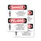 Signmission Asbestos Cancer Lung Disease Bilingual Danger Sign, Vinyl Decal, 7in W x 10in L, 2PK OS-2PACK-DS-D-710-VS-1033 - alternate 1